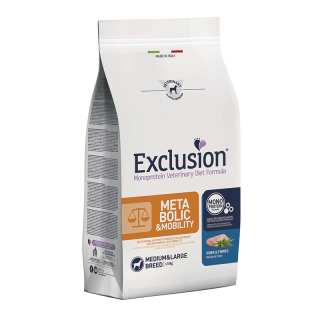 Exclusion Diet Metabolic & Mobility Medium/Large Breed Maiale e Fibre 12 kg