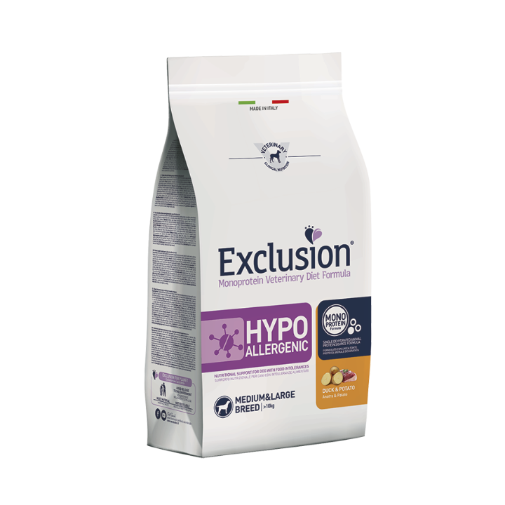 Exclusion Diet Hypoallergenic Medium/Large Breed Anatra e Patate 12 kg