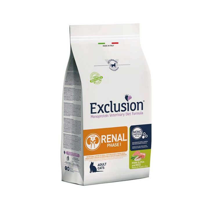 Exclusion Diet Renal Fase 1 Cat Maiale e piselli 1,5 kg