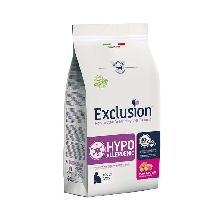 Exclusion Diet Hypoallergenic Gatto Maiale e Patate 1,5 kg
