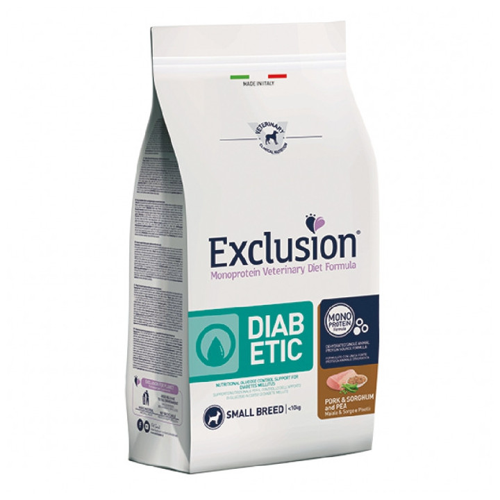 Exclusion Diet Formula Diabetic Maiale Sorgo E Piselli Small Breed 2 Kg