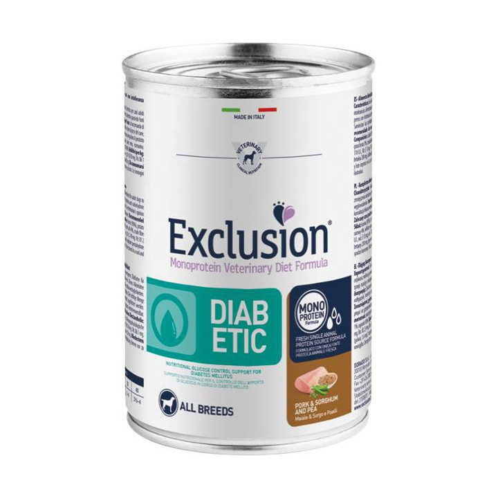 Exclusion Diet Formula Diabetic Maiale Sorgo E Piselli 400 Gr
