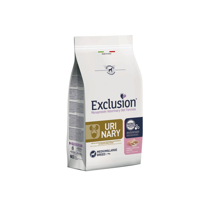 Exclusion Diet Urinary Medium/Large Maiale Sorgo e Riso 12 kg