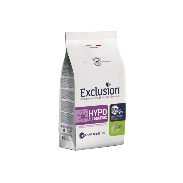 Exclusion Diet Hypoallergenic Small Breed Insetti e Piselli 2 kg