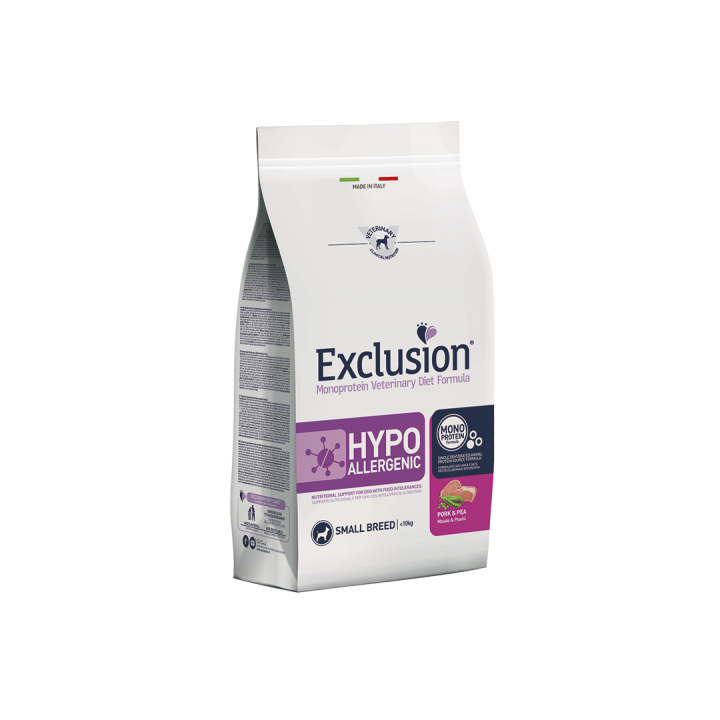 Exclusion Diet Hypoallergenic Small Breed Maiale e Piselli 2 kg