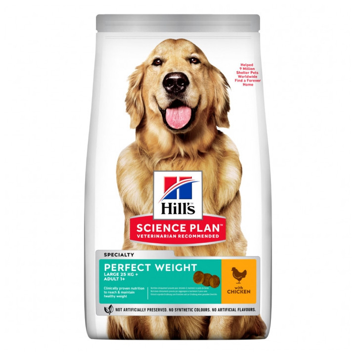 Hill's - Science Plan Canine Adult Perfect Weight Large con Pollo da 12 kg